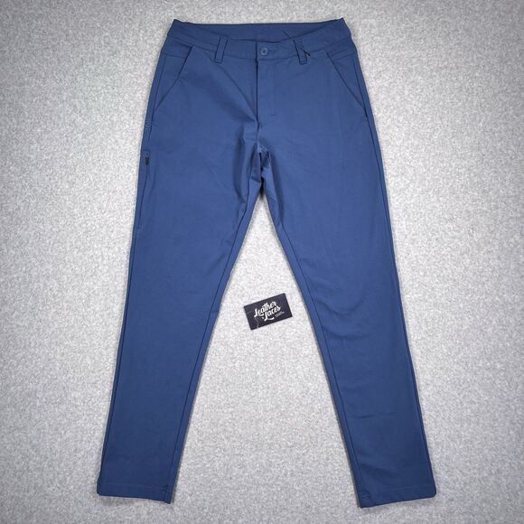 BYLT Everyday 2.0 Pants Mens 33 (30x29) Blue Stretch Slim Fit Performance Pocket